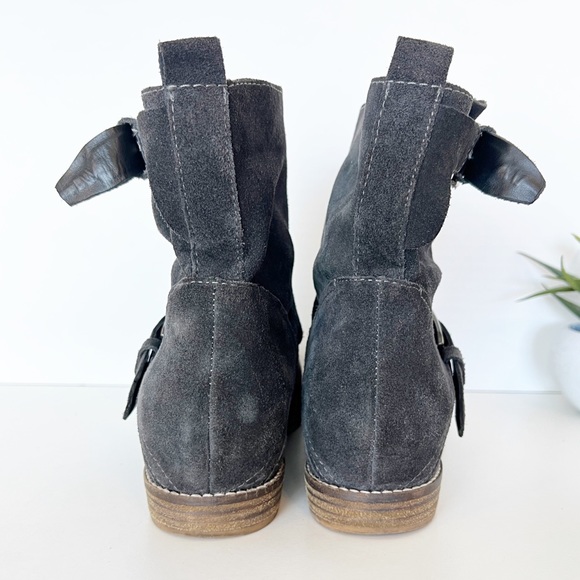 ✖️SOLD✖️•DOLCE VITA• Anthro Gray Suede Presley Moto Ankle Boot - Picture 8 of 12